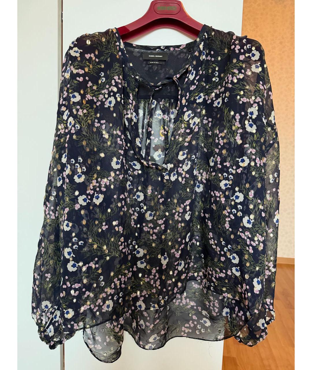 ISABEL MARANT Синий шелковый костюм с брюками, фото 8