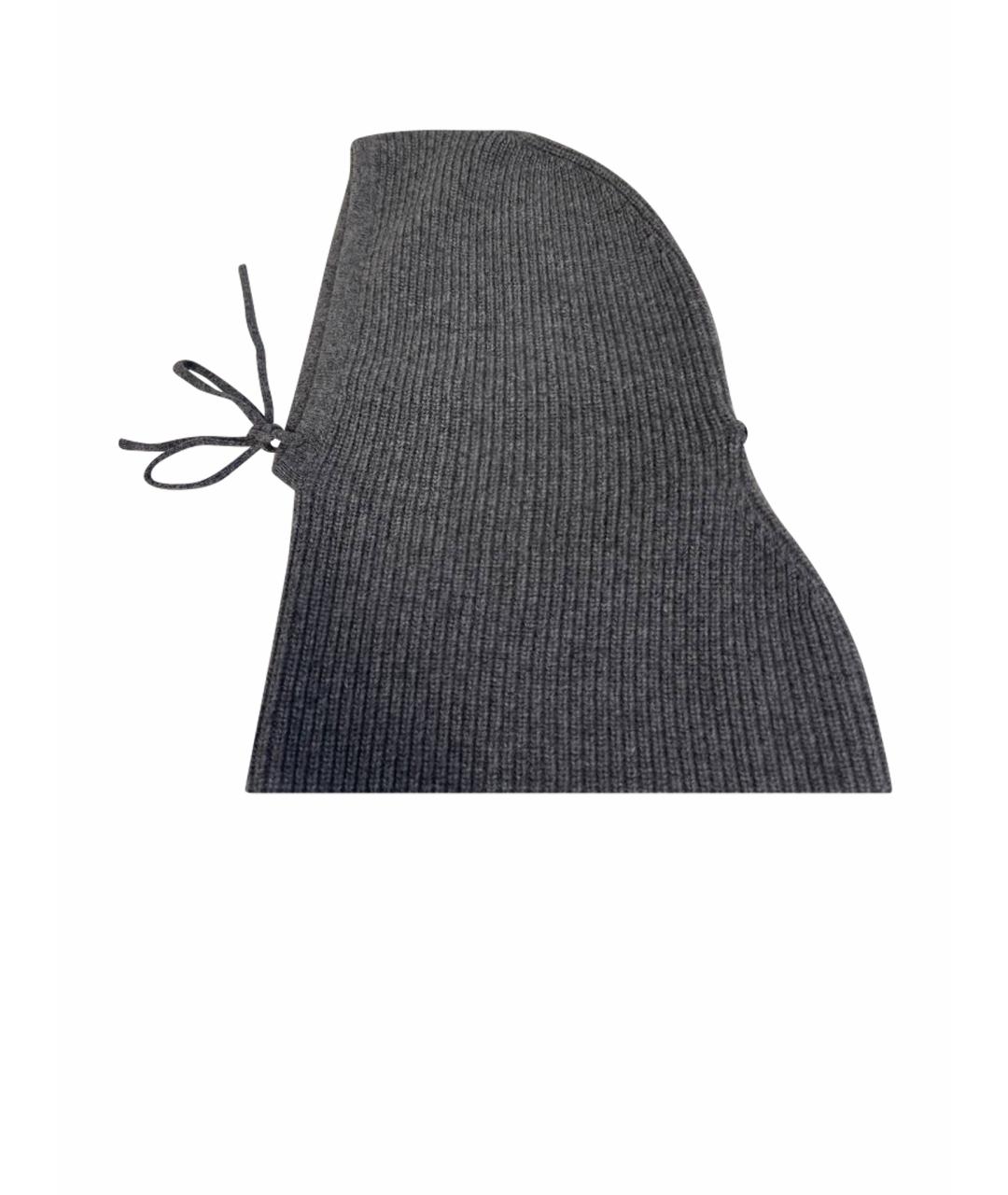 PRADA Серый шерстяной капюшон, фото 1