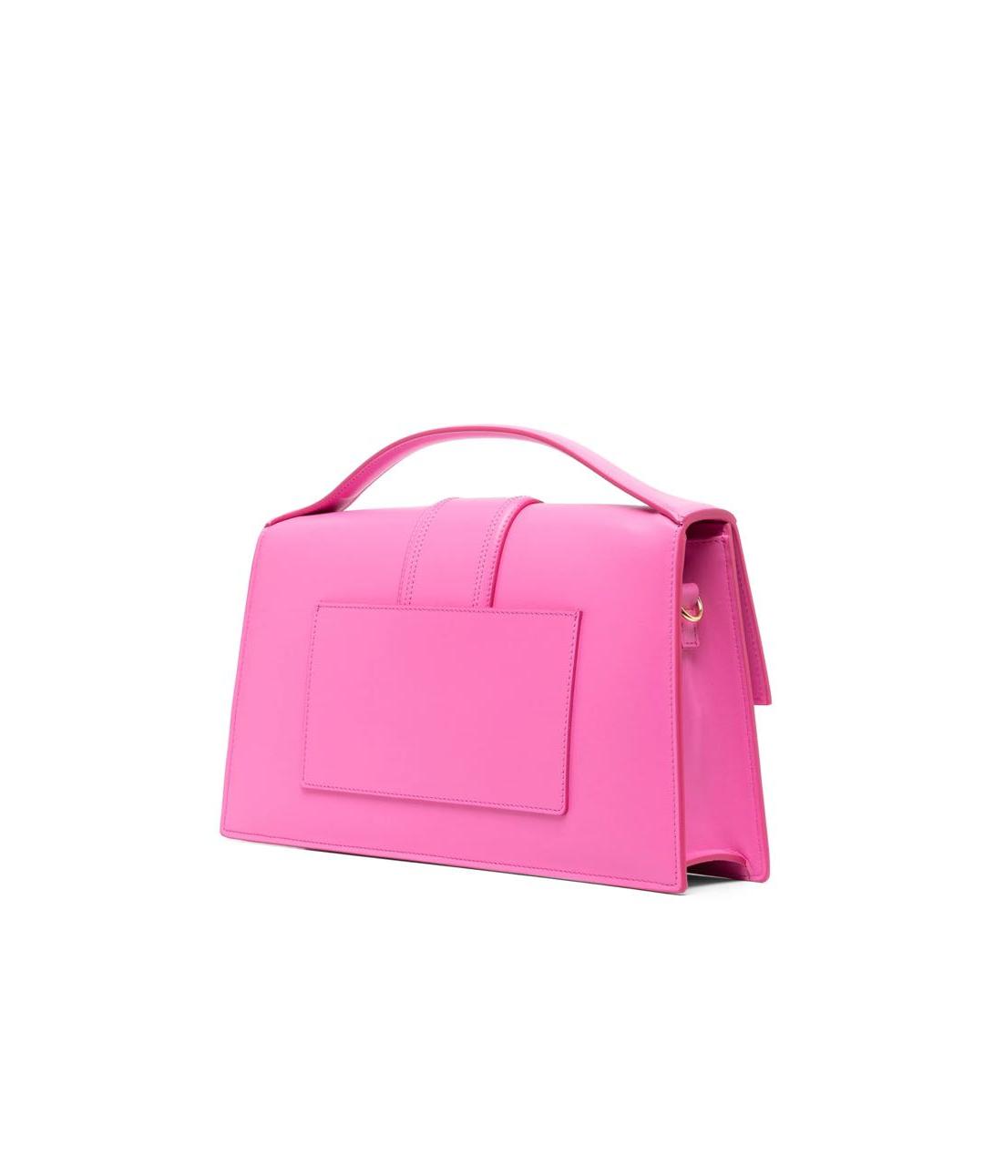 JACQUEMUS Розовая кожаная сумка через плечо, фото 3
