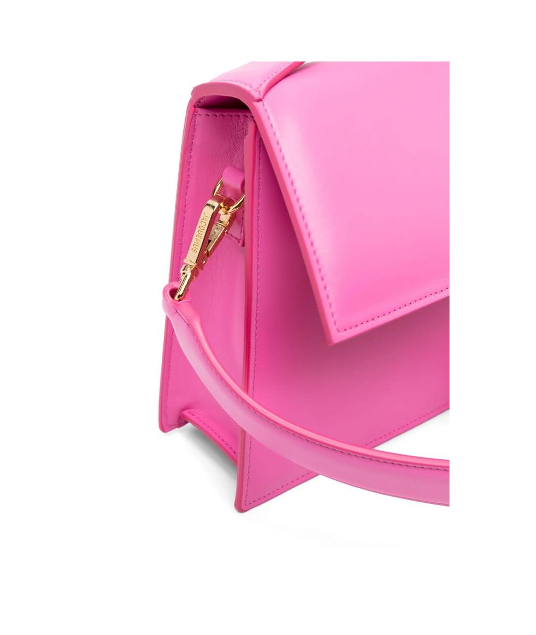 JACQUEMUS Розовая кожаная сумка через плечо, фото 4