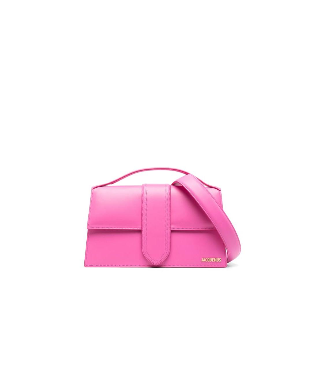 JACQUEMUS Розовая кожаная сумка через плечо, фото 9