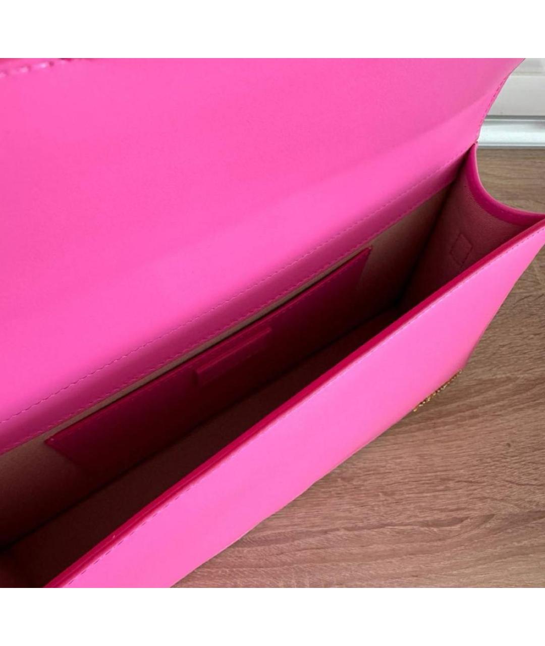 JACQUEMUS Розовая кожаная сумка через плечо, фото 7