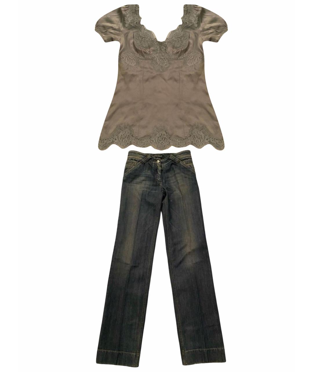 DOLCE&GABBANA Бирюзовый костюм с брюками, фото 1