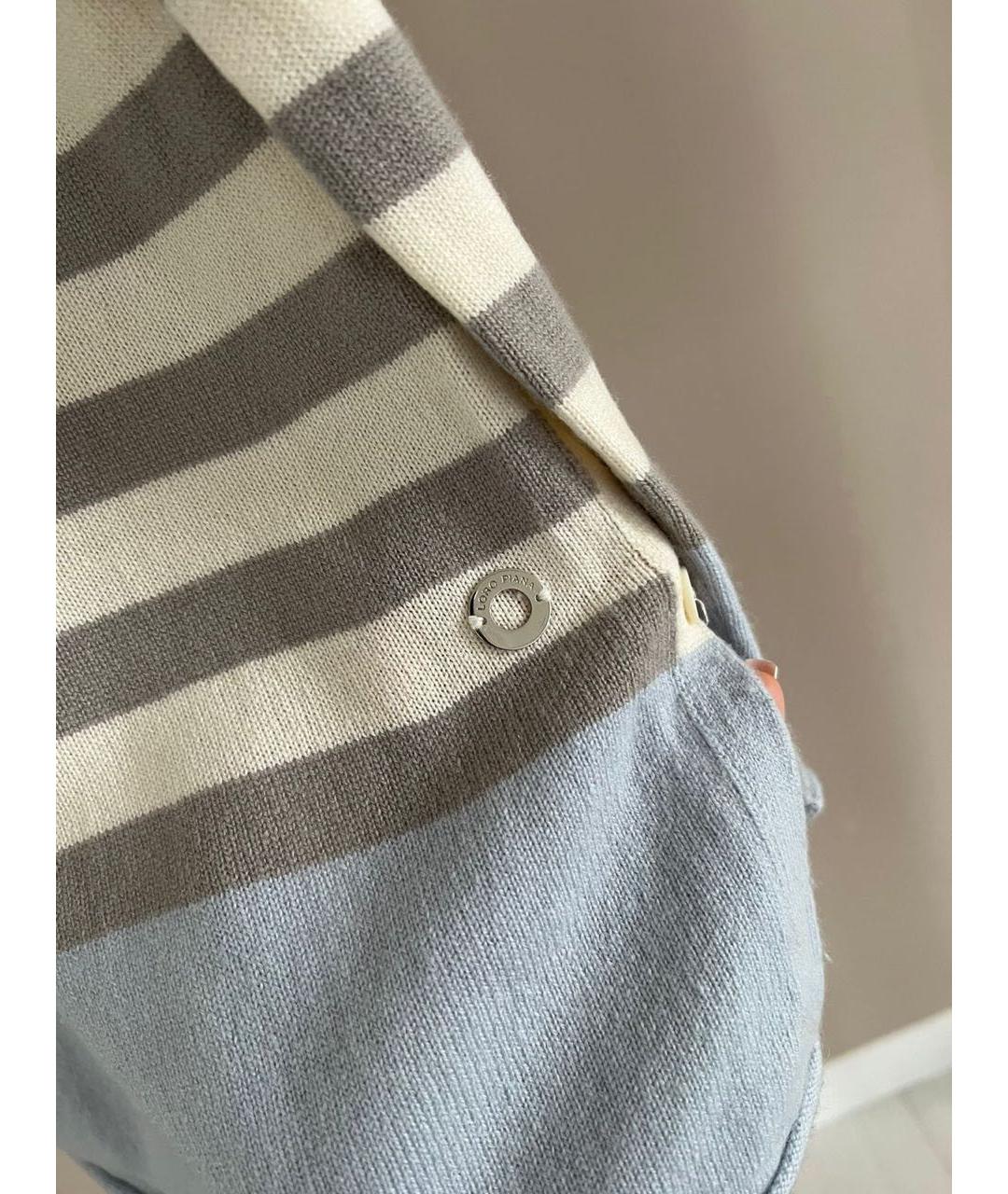 LORO PIANA Голубой джемпер / свитер, фото 7