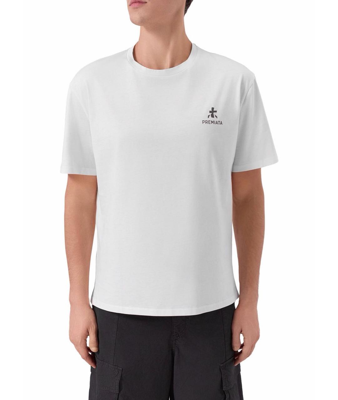 PREMIATA Белая хлопковая футболка, фото 2