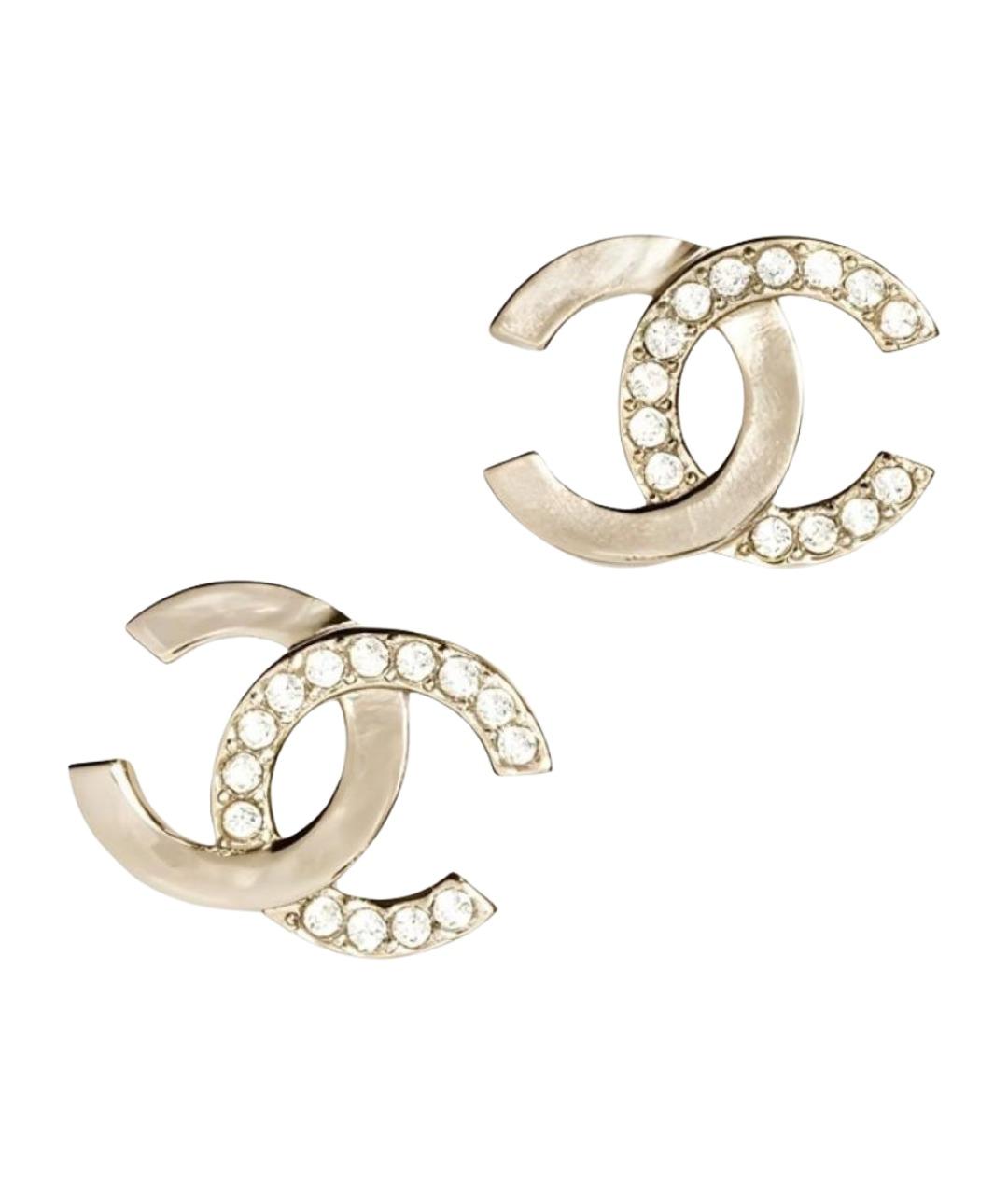 CHANEL Золотые металлические серьги, фото 1