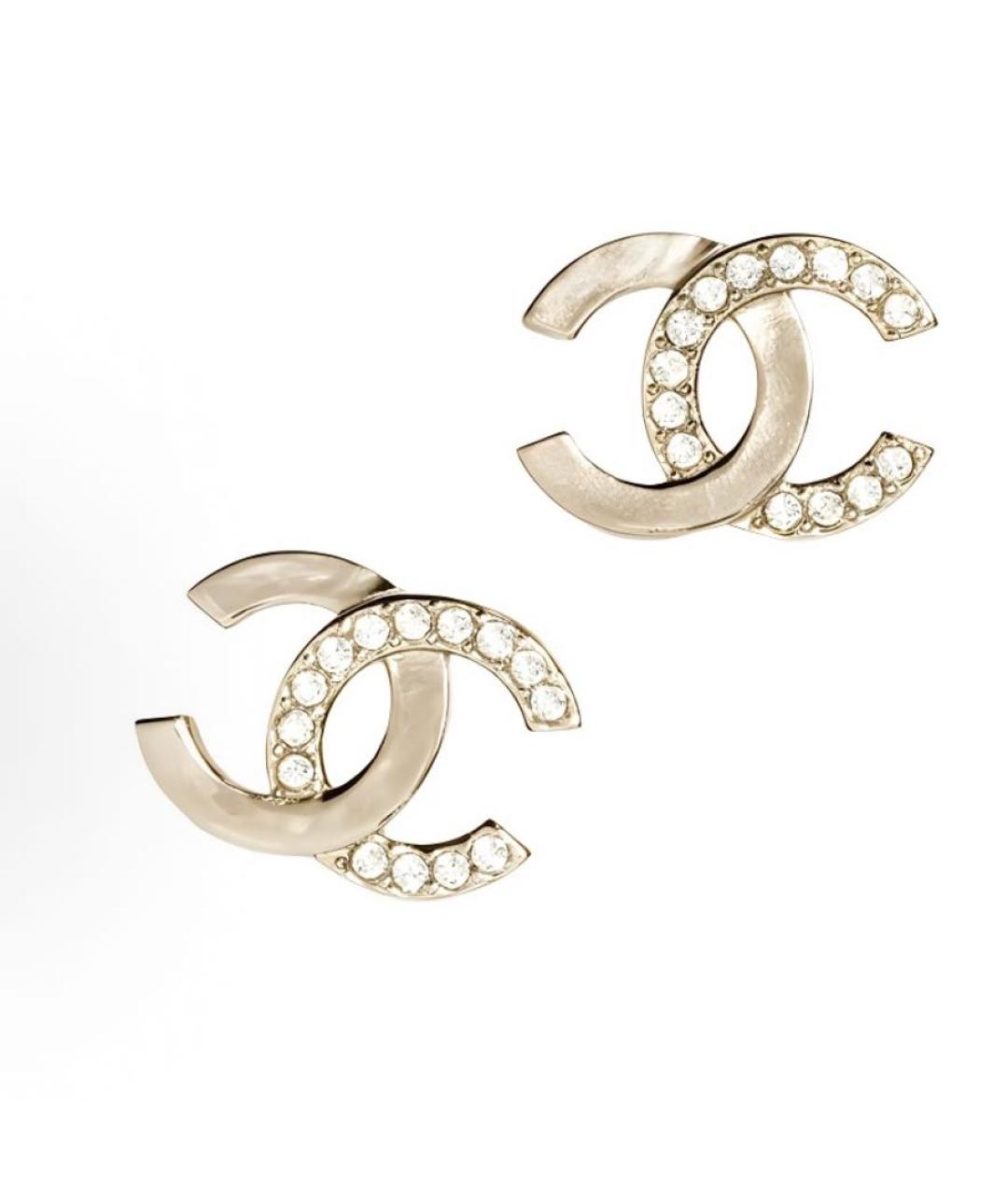 CHANEL Золотые металлические серьги, фото 4
