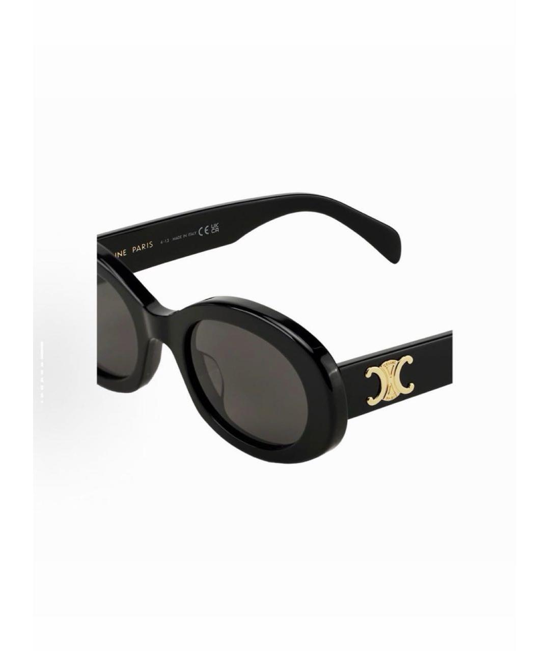 CELINE Черные пластиковые солнцезащитные очки, фото 4