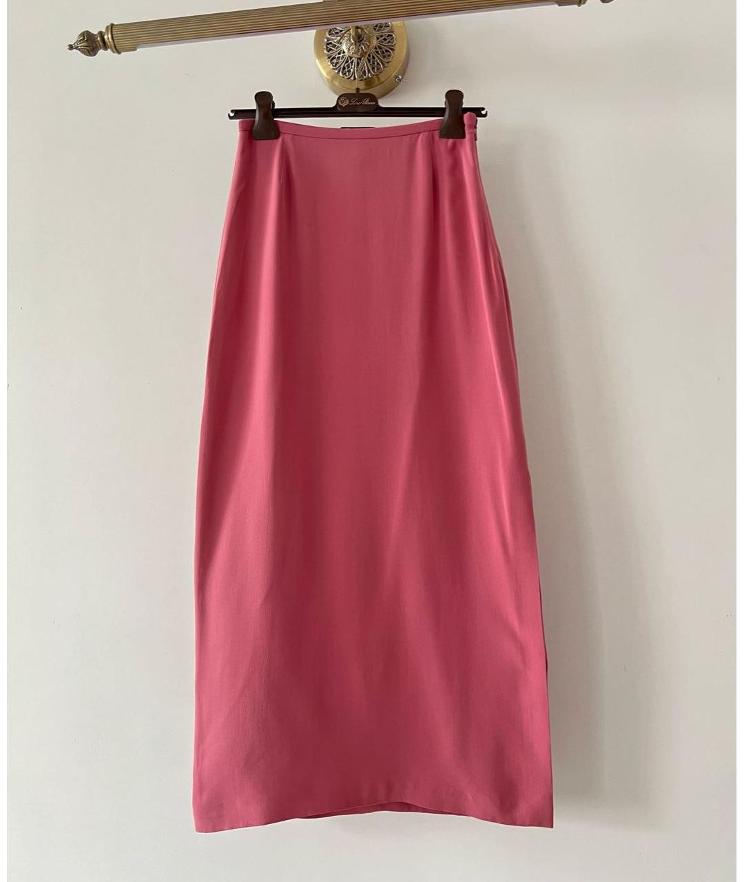 LORO PIANA Коралловая юбка макси, фото 7