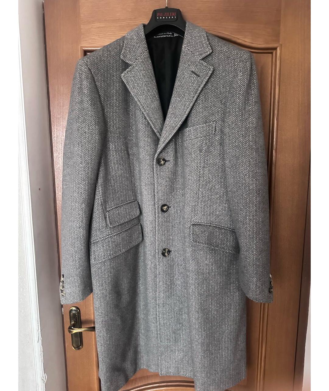 PAL ZILERI Антрацитовое шерстяное пальто, фото 6
