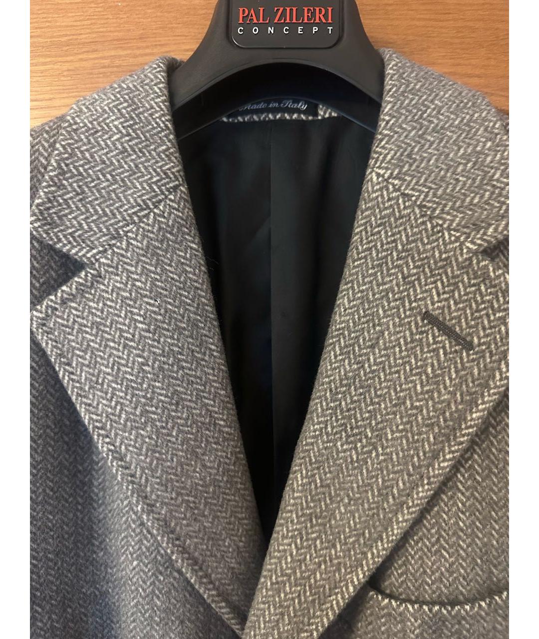 PAL ZILERI Антрацитовое шерстяное пальто, фото 3