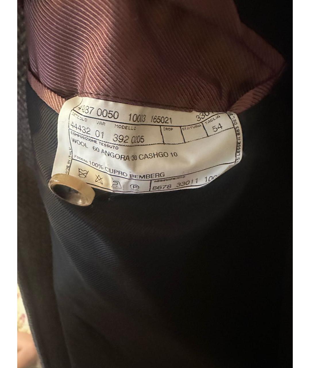 PAL ZILERI Антрацитовое шерстяное пальто, фото 5