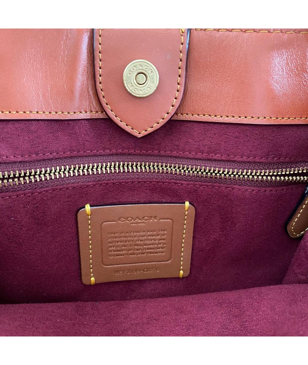 COACH Коричневая сумка тоут, фото 5