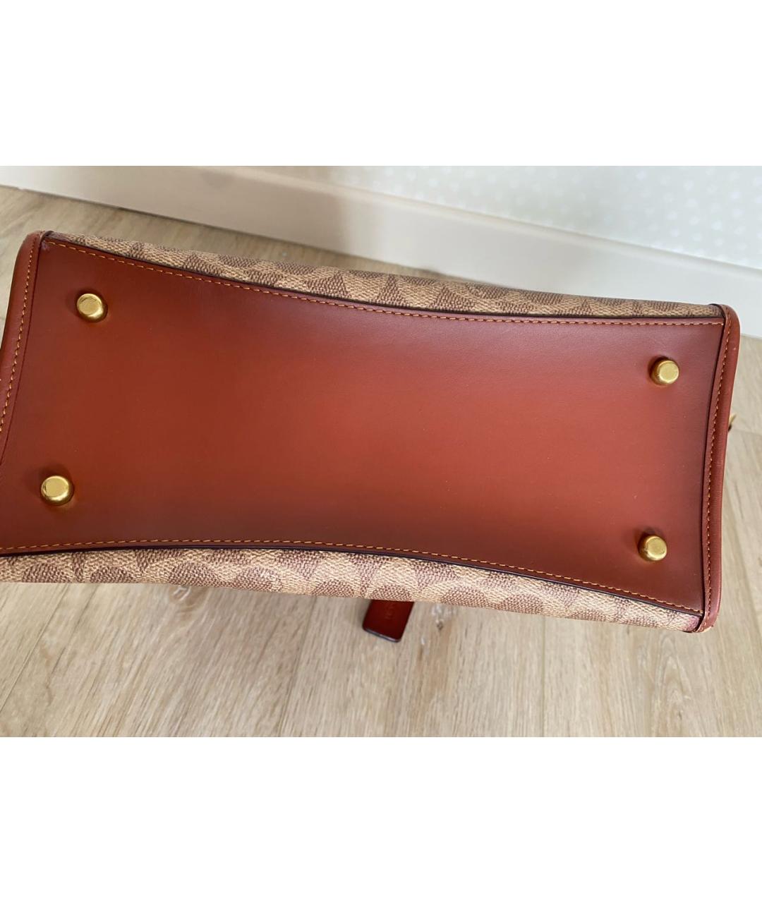 COACH Коричневая сумка тоут, фото 6