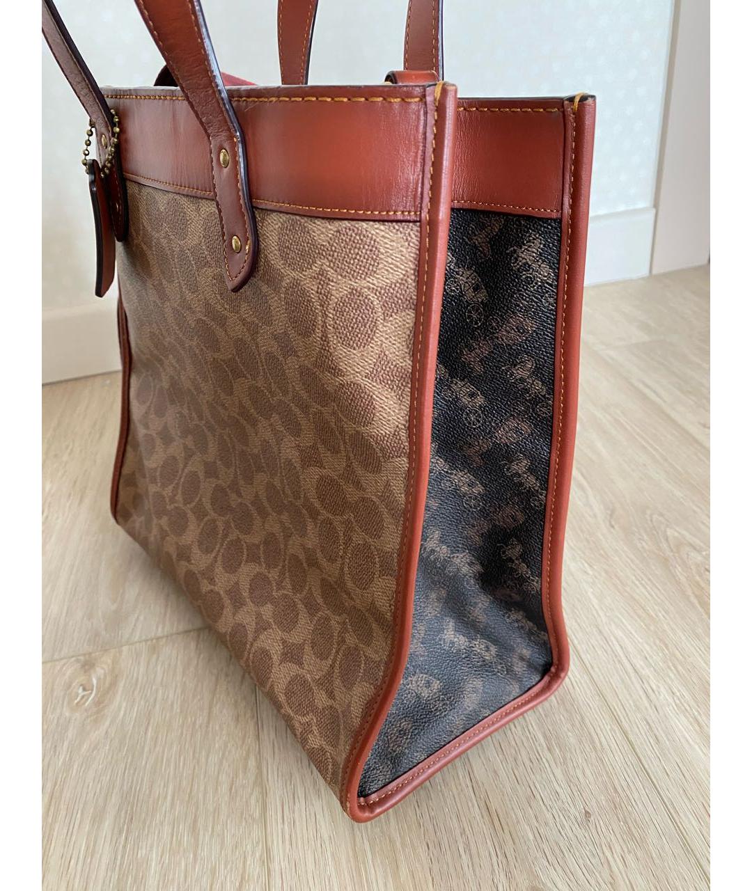 COACH Коричневая сумка тоут, фото 2