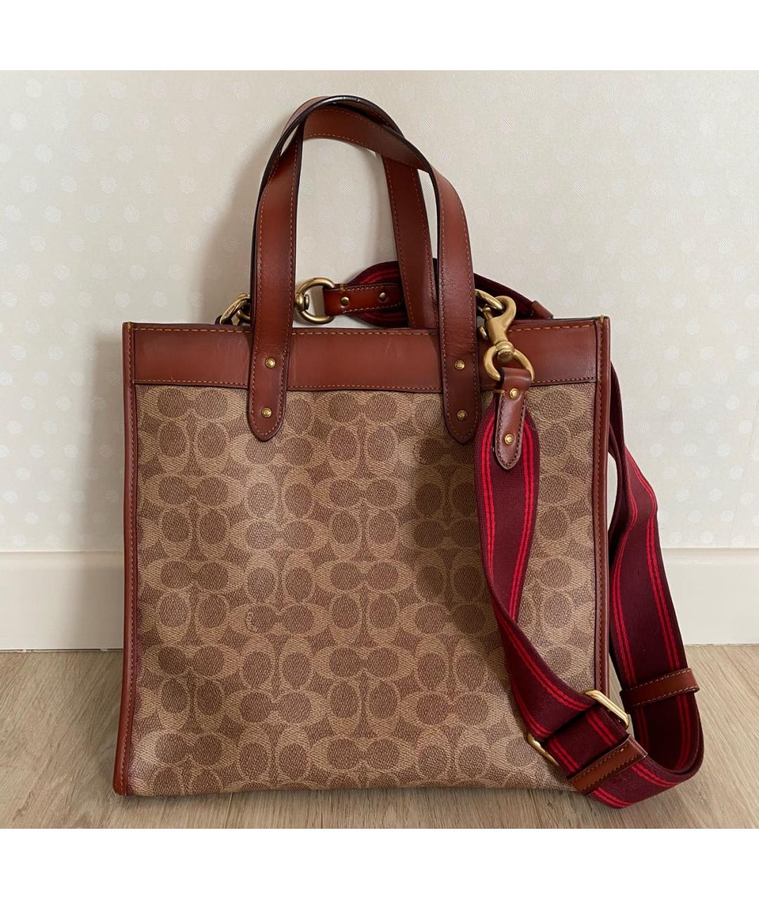 COACH Коричневая сумка тоут, фото 8