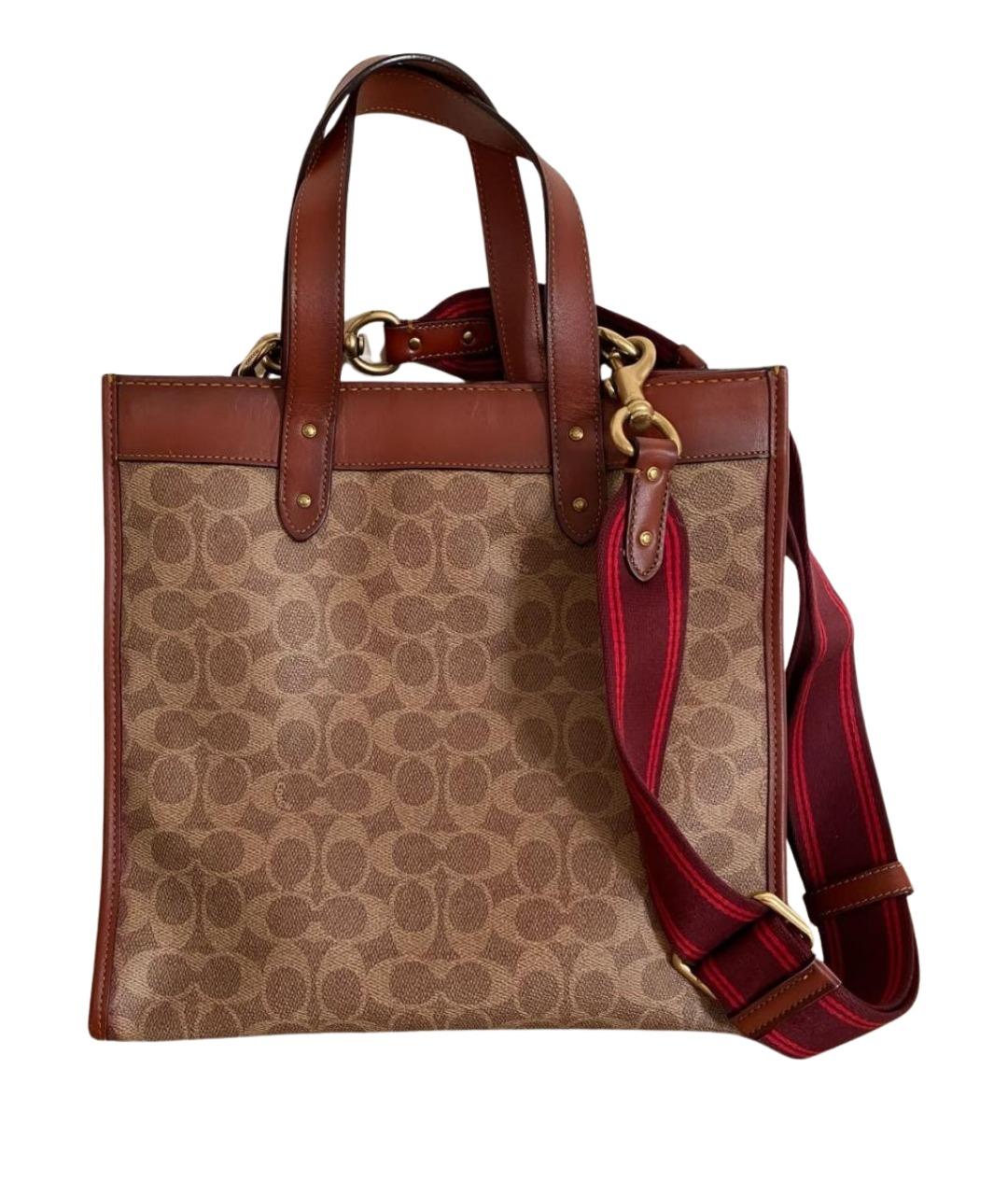 COACH Коричневая сумка тоут, фото 1