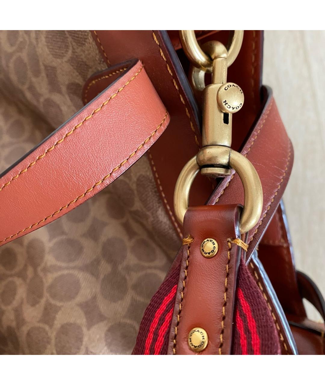 COACH Коричневая сумка тоут, фото 7