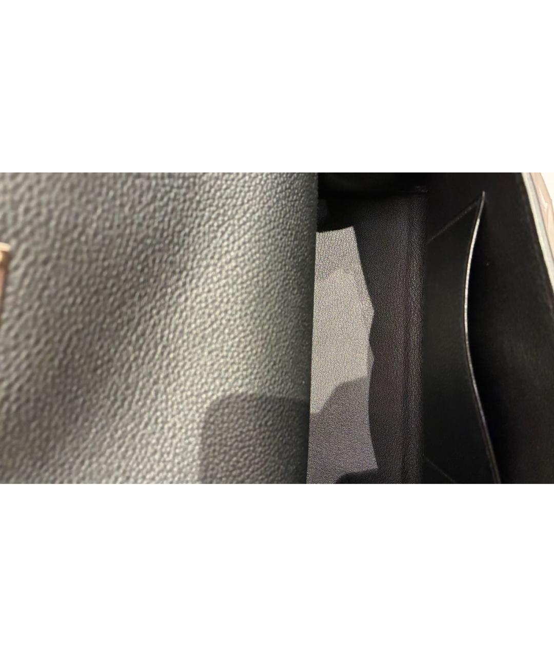 HERMES Черная кожаная сумка на плечо, фото 4