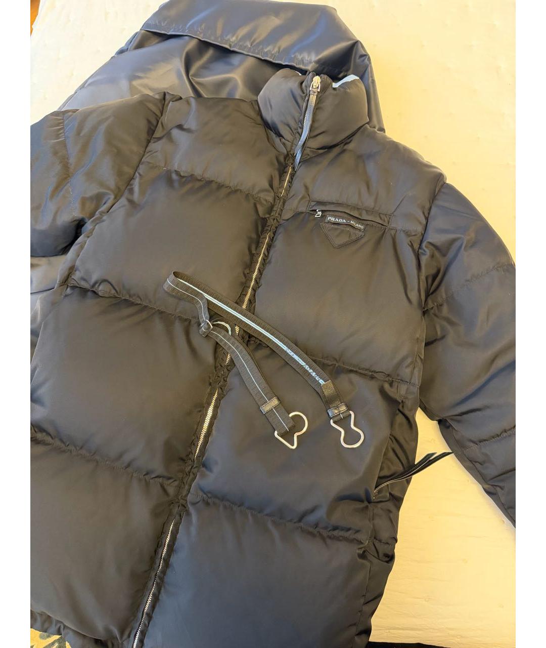 PRADA Черная полиэстеровая куртка, фото 2