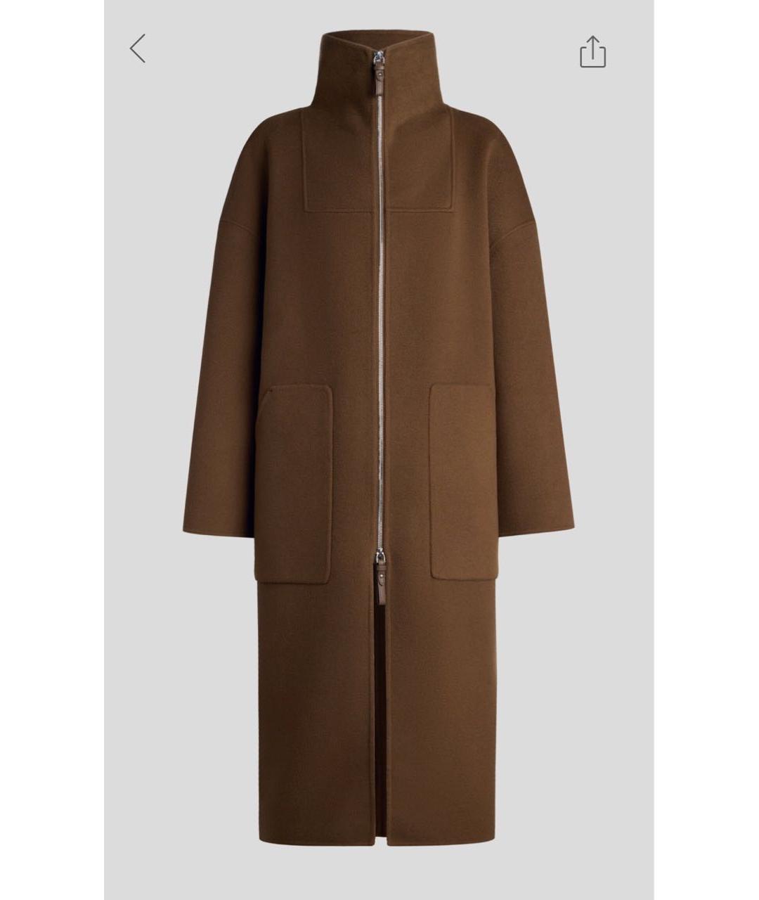 12 STOREEZ Коричневое шерстяное пальто, фото 8
