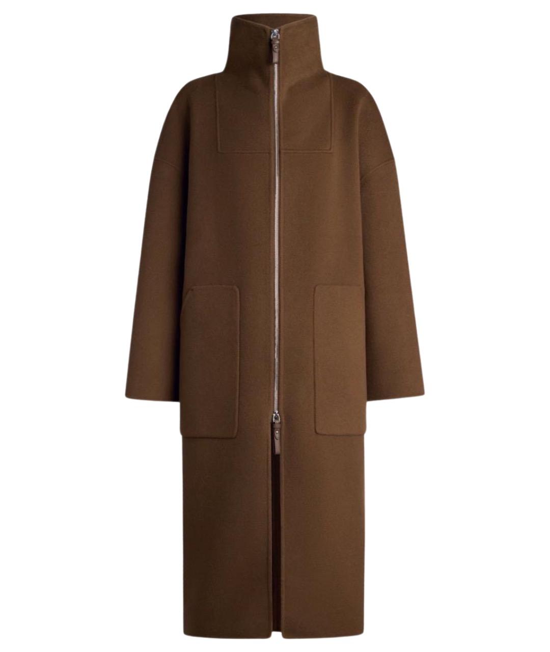 12 STOREEZ Коричневое шерстяное пальто, фото 1