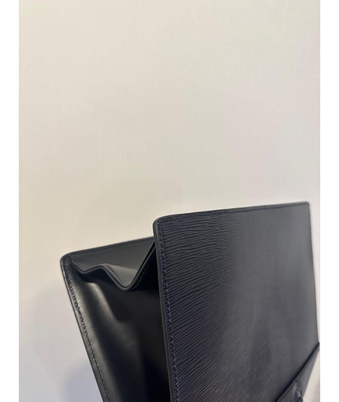 LOUIS VUITTON Черная кожаная сумка тоут, фото 8