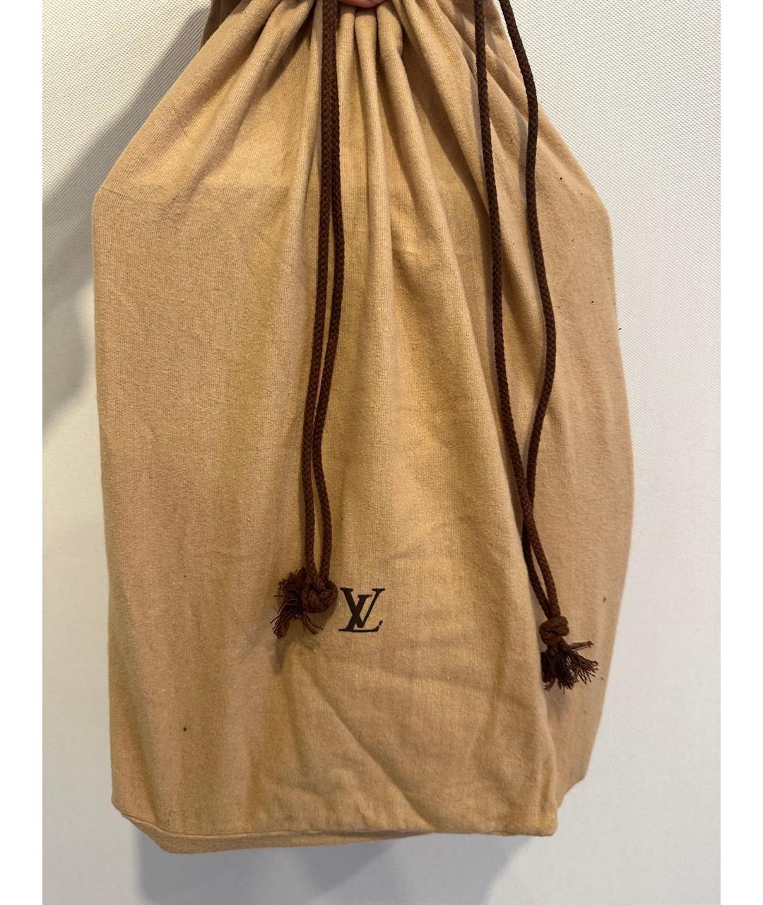 LOUIS VUITTON Черная кожаная сумка тоут, фото 7