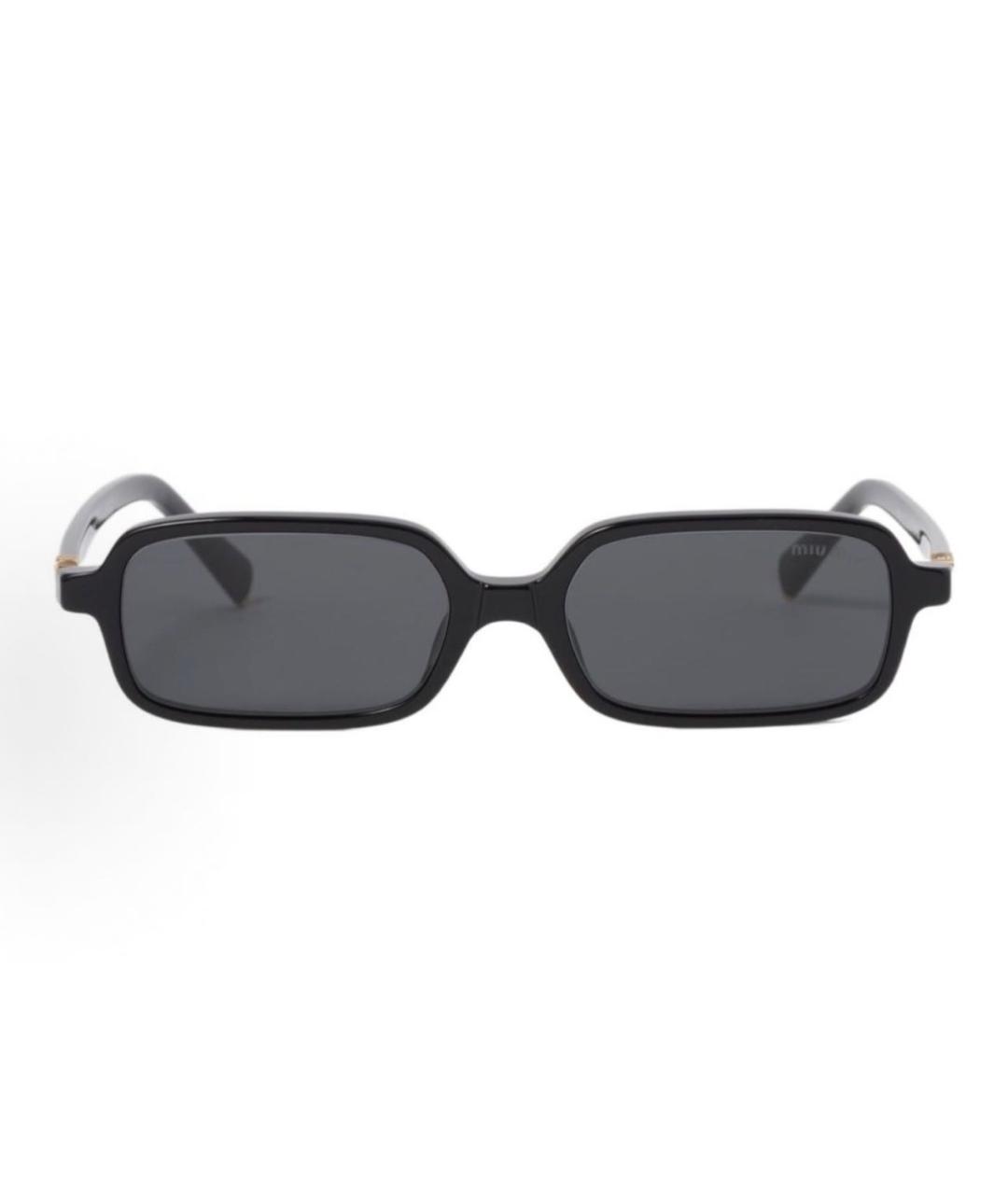 MIU MIU Черные пластиковые солнцезащитные очки, фото 2