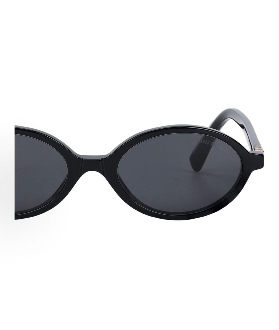 MIU MIU Черные пластиковые солнцезащитные очки, фото 4