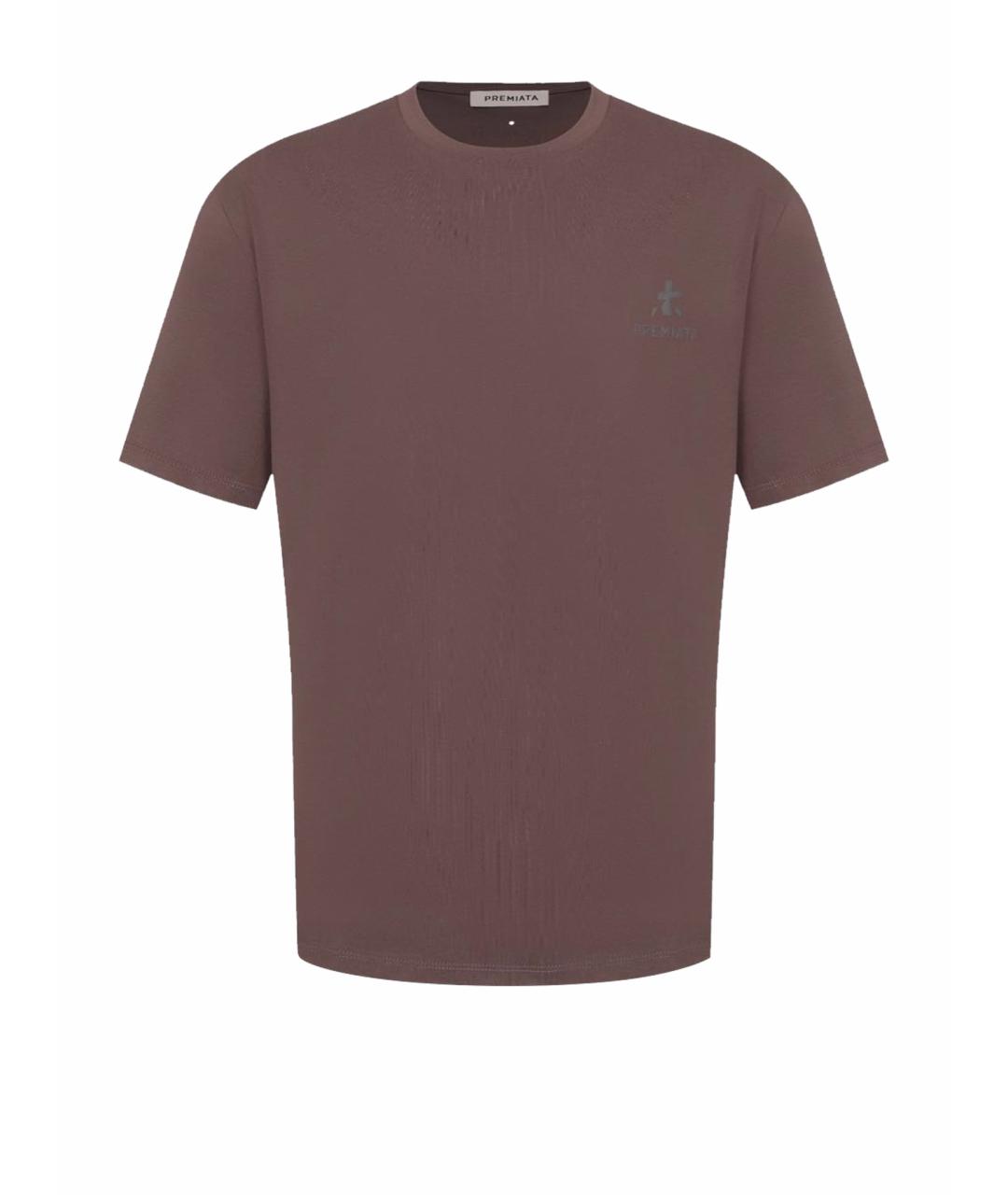 PREMIATA Коричневая хлопковая футболка, фото 1