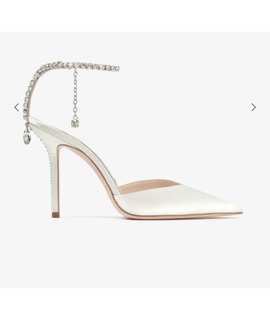 JIMMY CHOO Белые текстильные туфли, фото 5