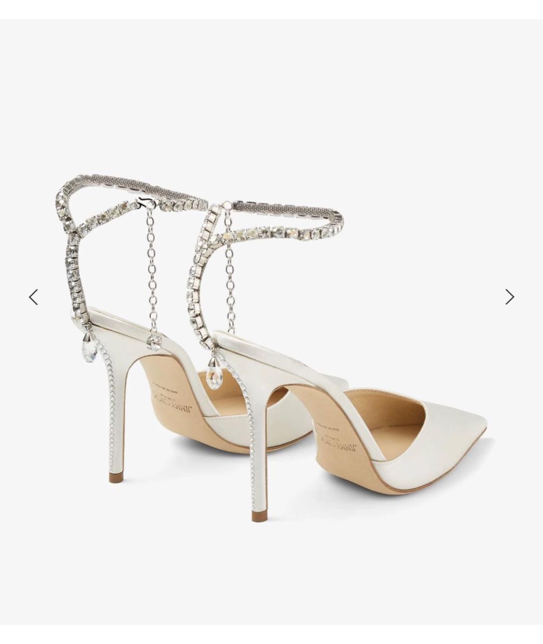 JIMMY CHOO Белые текстильные туфли, фото 3