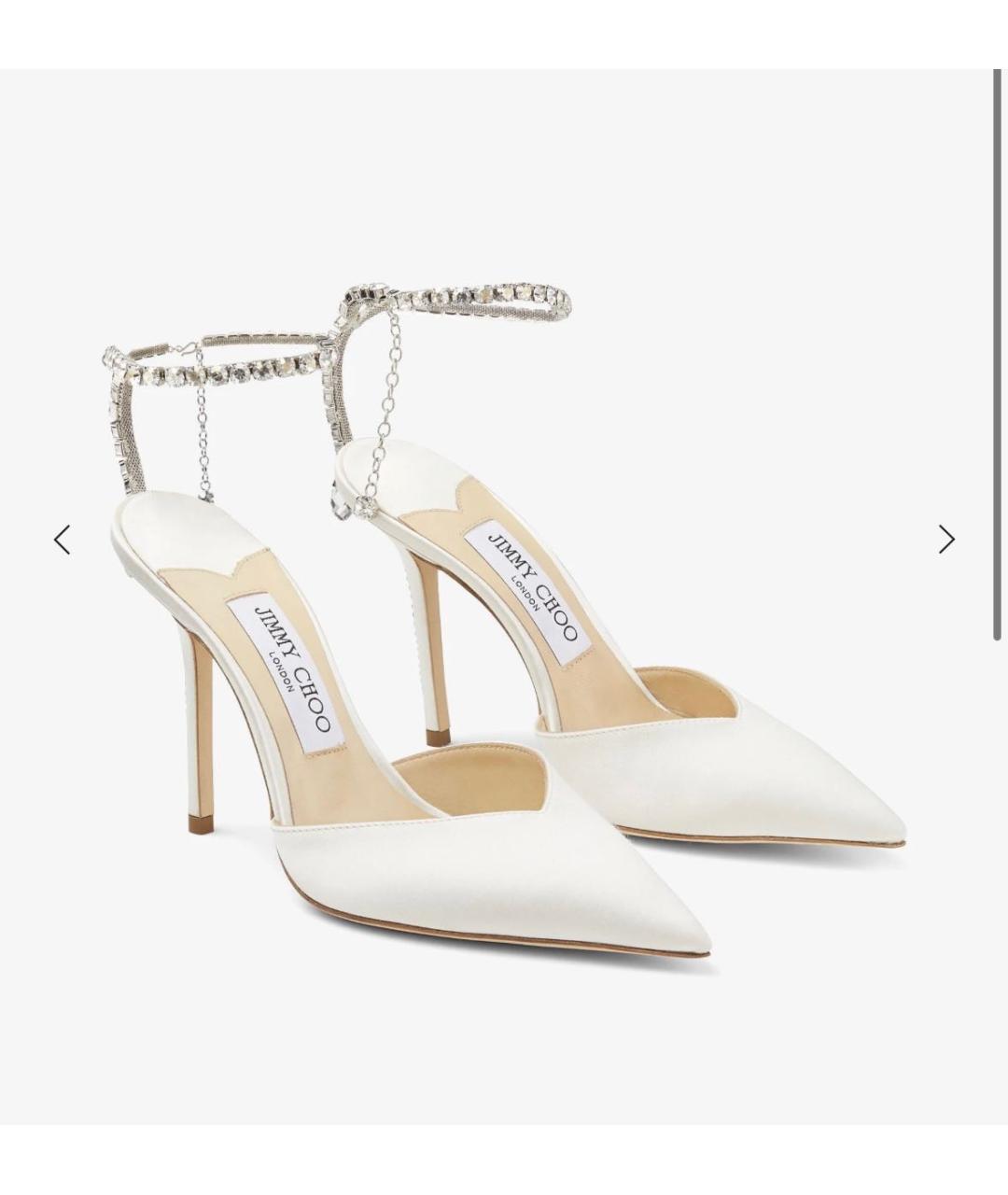 JIMMY CHOO Белые текстильные туфли, фото 2