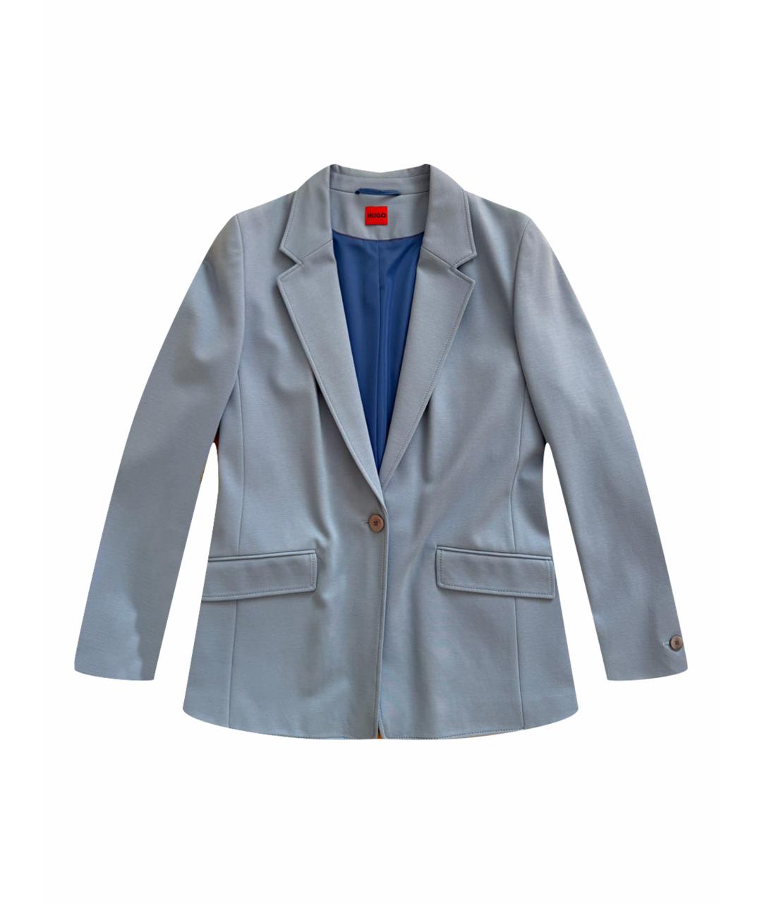 HUGO Голубой вискозный жакет/пиджак, фото 1