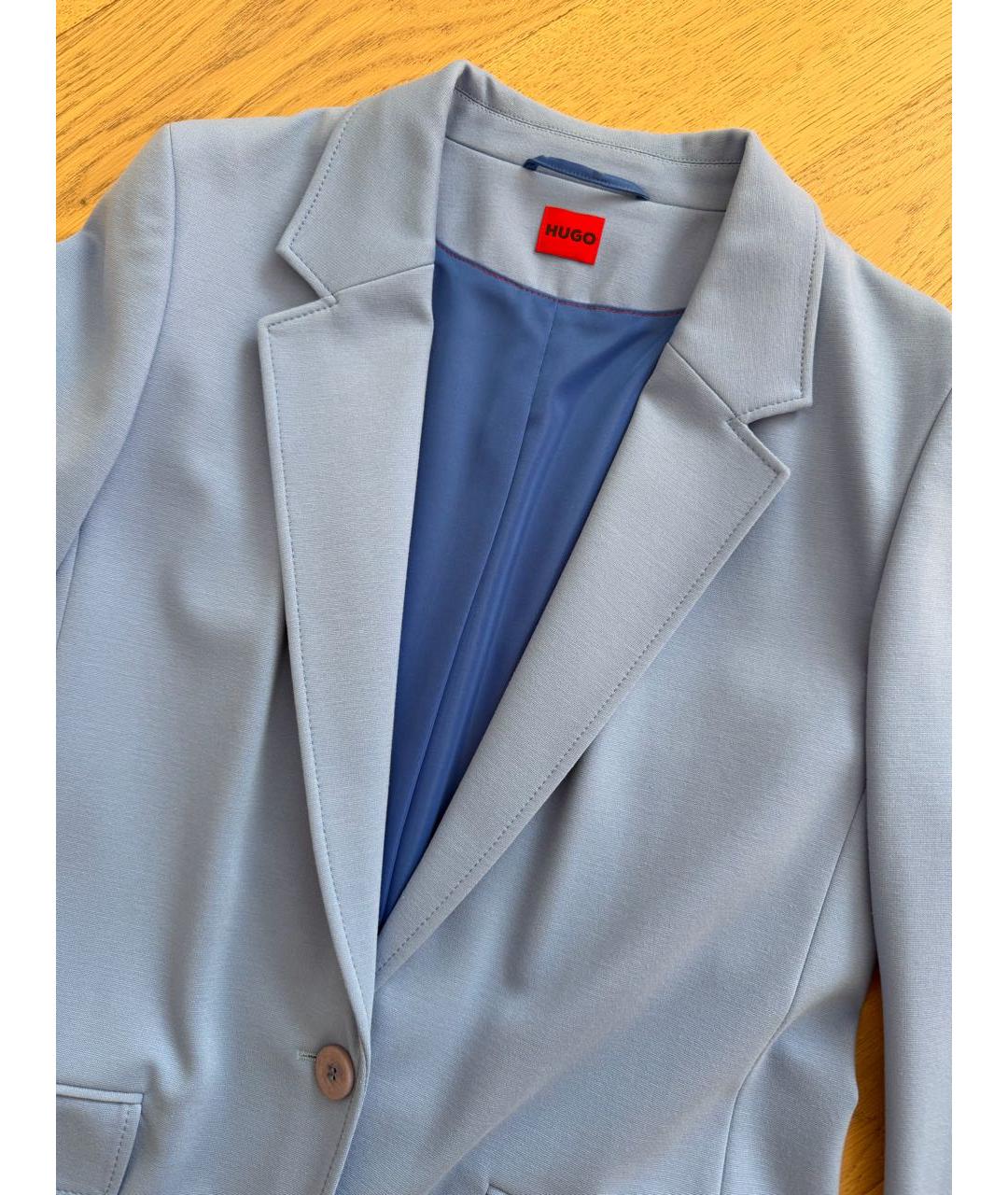 HUGO Голубой вискозный жакет/пиджак, фото 2