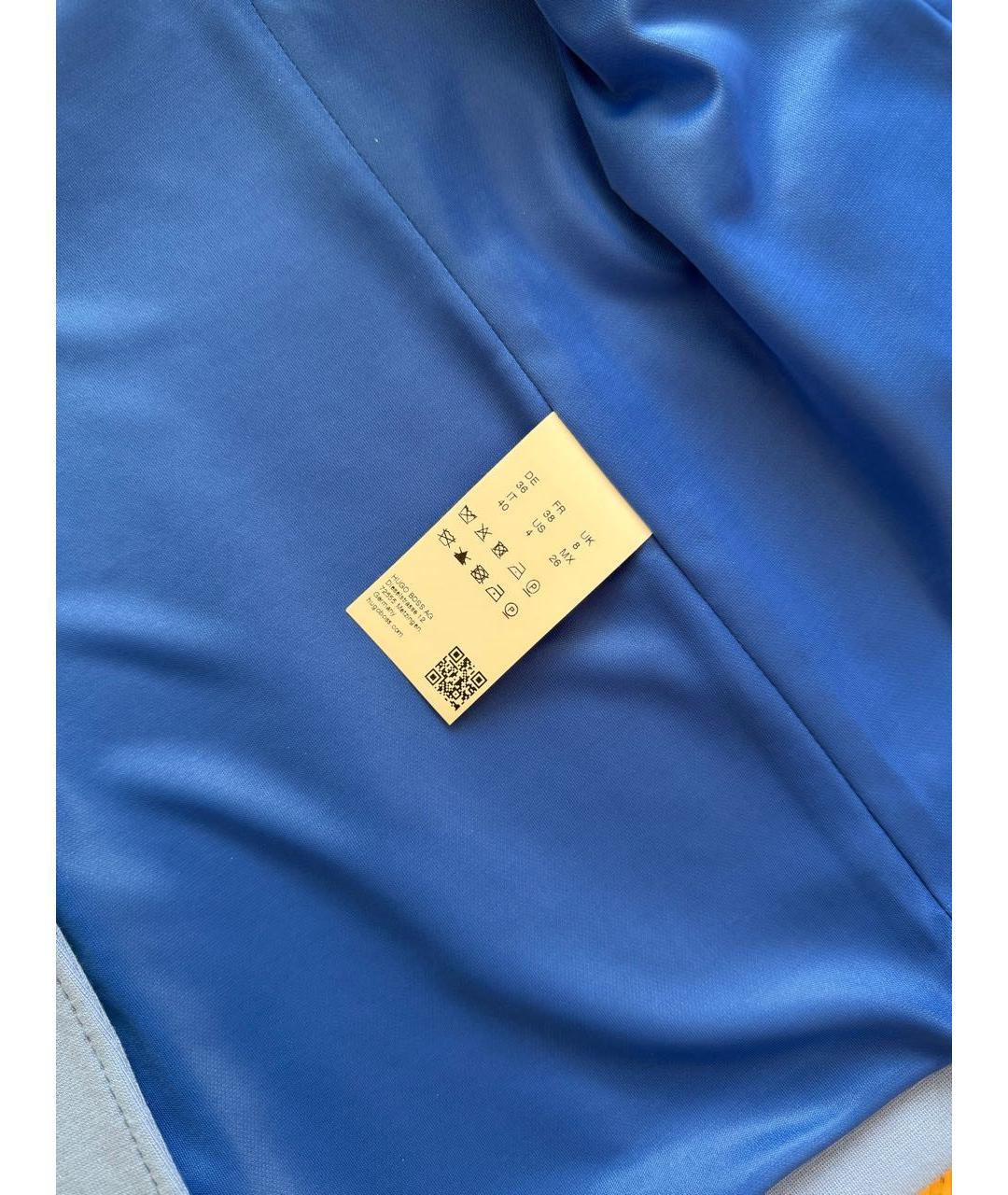 HUGO Голубой вискозный жакет/пиджак, фото 5