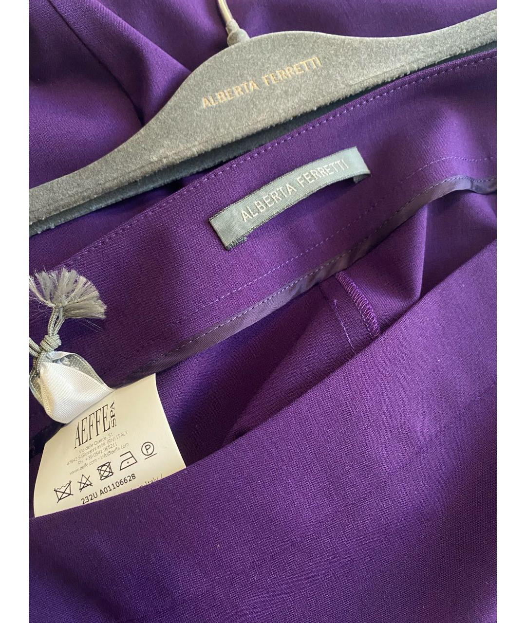 ALBERTA FERRETTI Фиолетовая юбка миди, фото 2