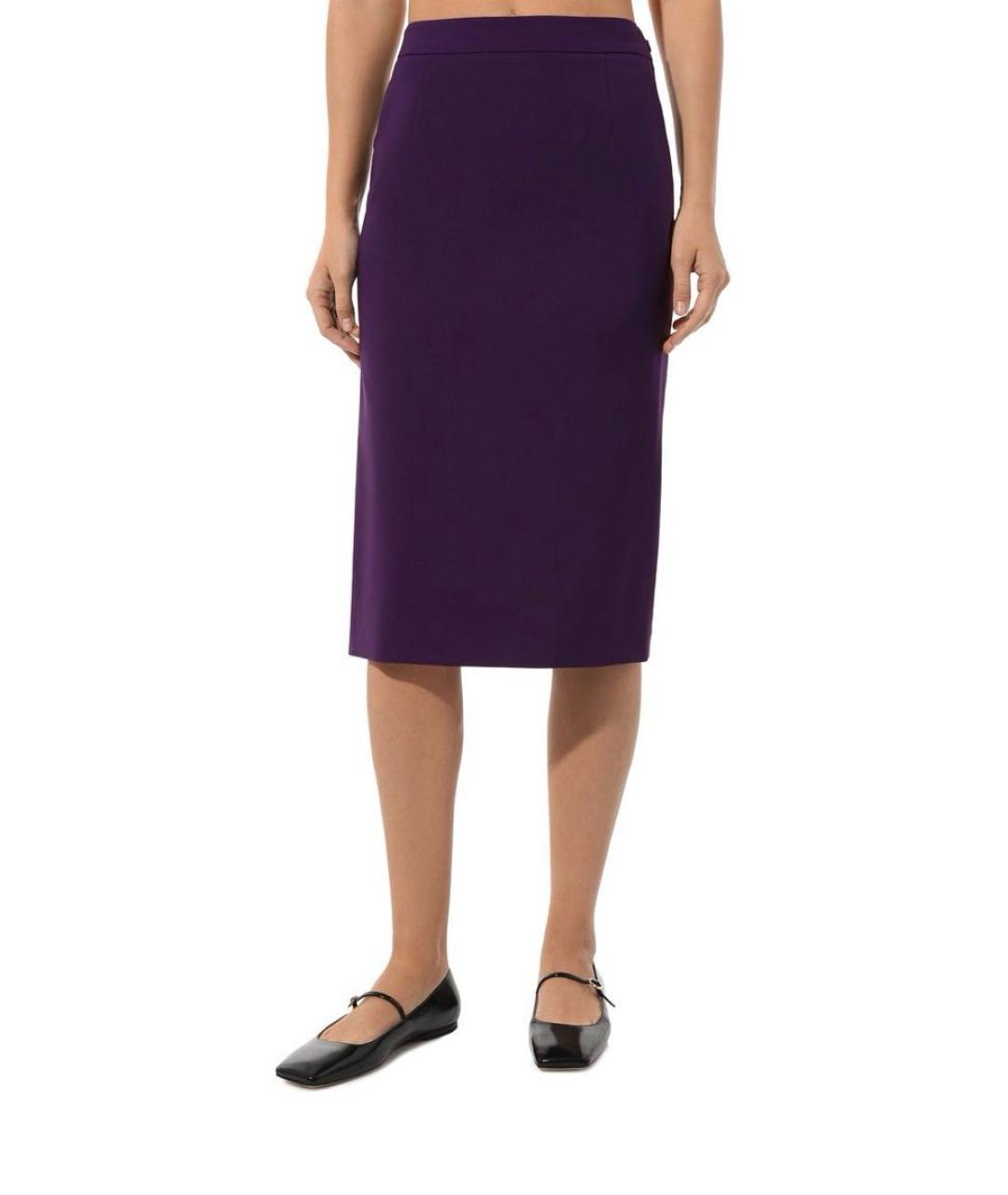 ALBERTA FERRETTI Фиолетовая юбка миди, фото 4