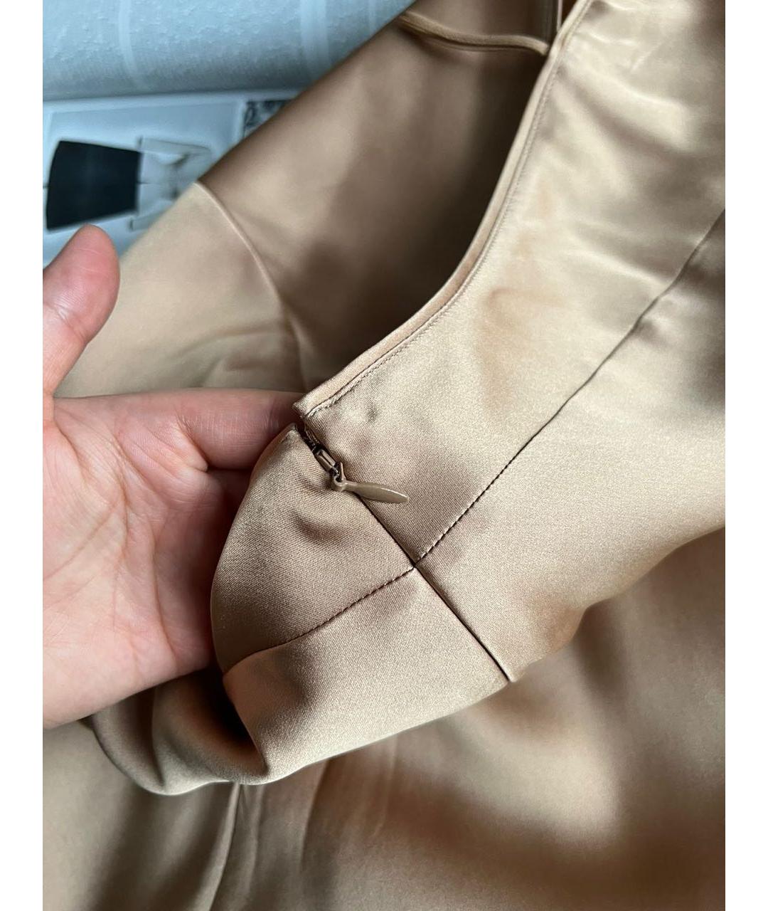 LORO PIANA Коричневая юбка макси, фото 5