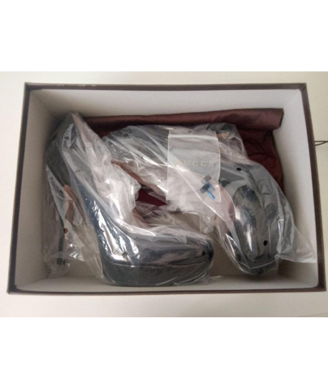 GUCCI Черные туфли из лакированной кожи, фото 6