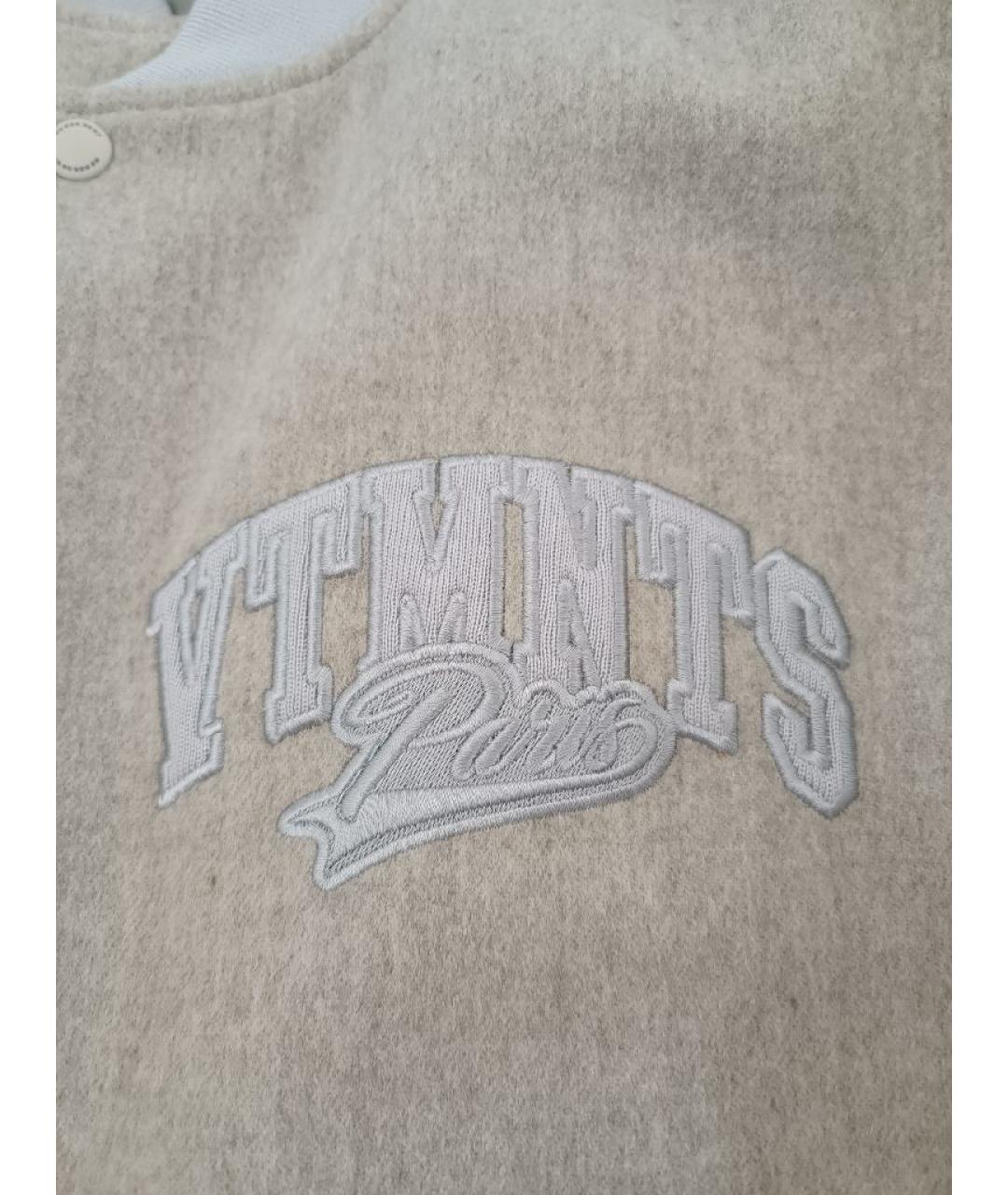 VETEMENTS Серая шерстяная куртка, фото 6