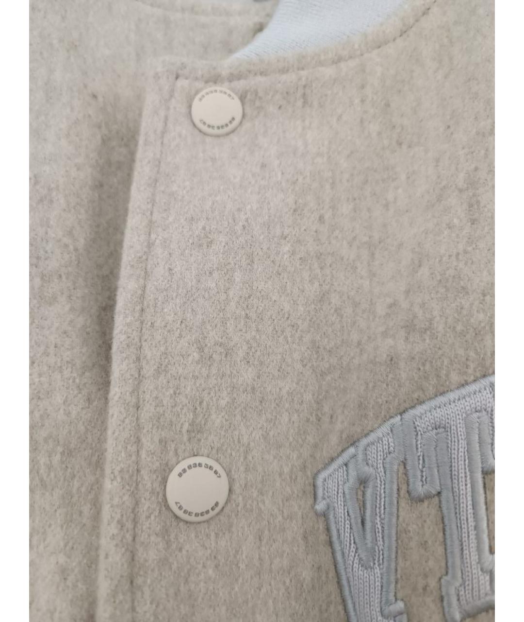 VETEMENTS Серая шерстяная куртка, фото 7