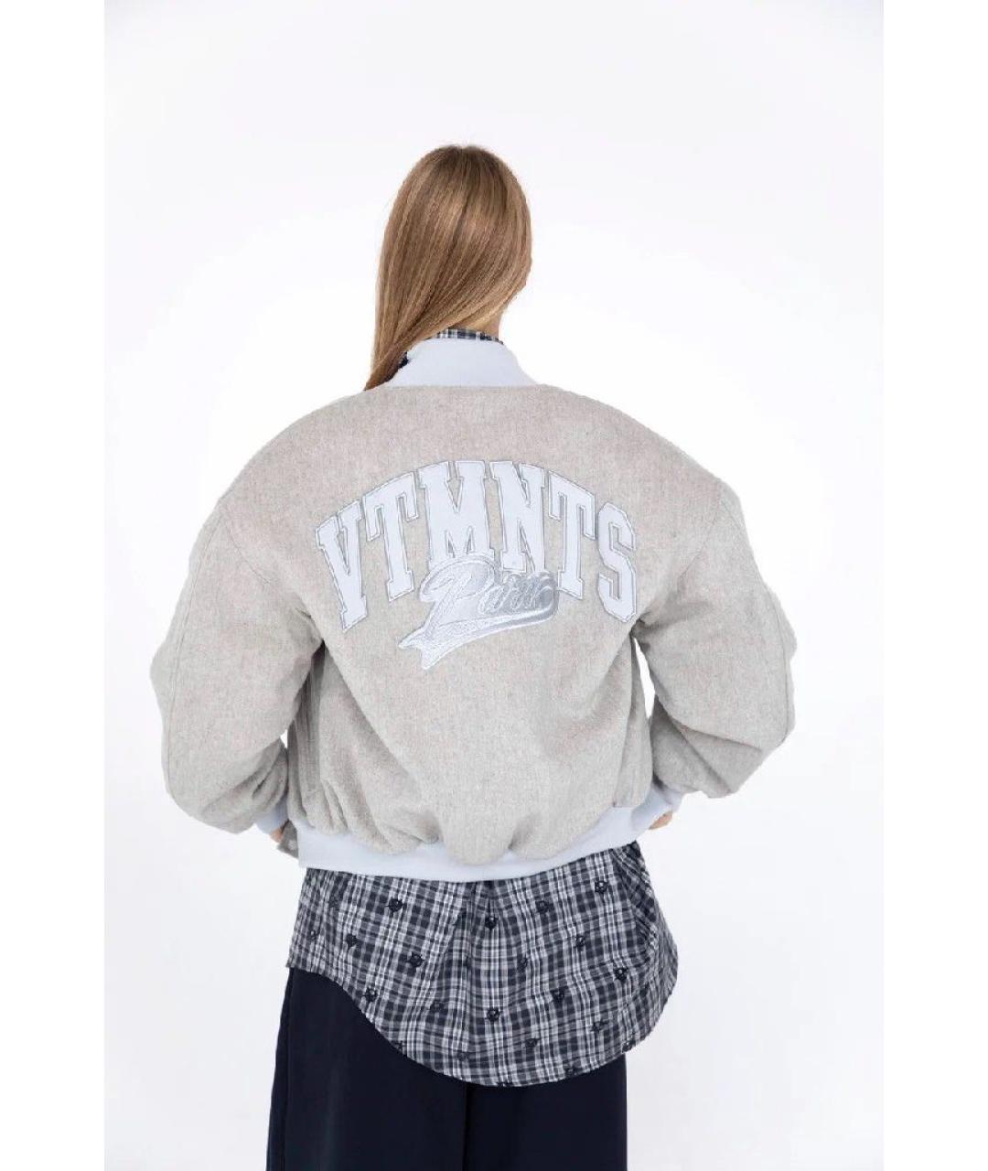 VETEMENTS Серая шерстяная куртка, фото 9