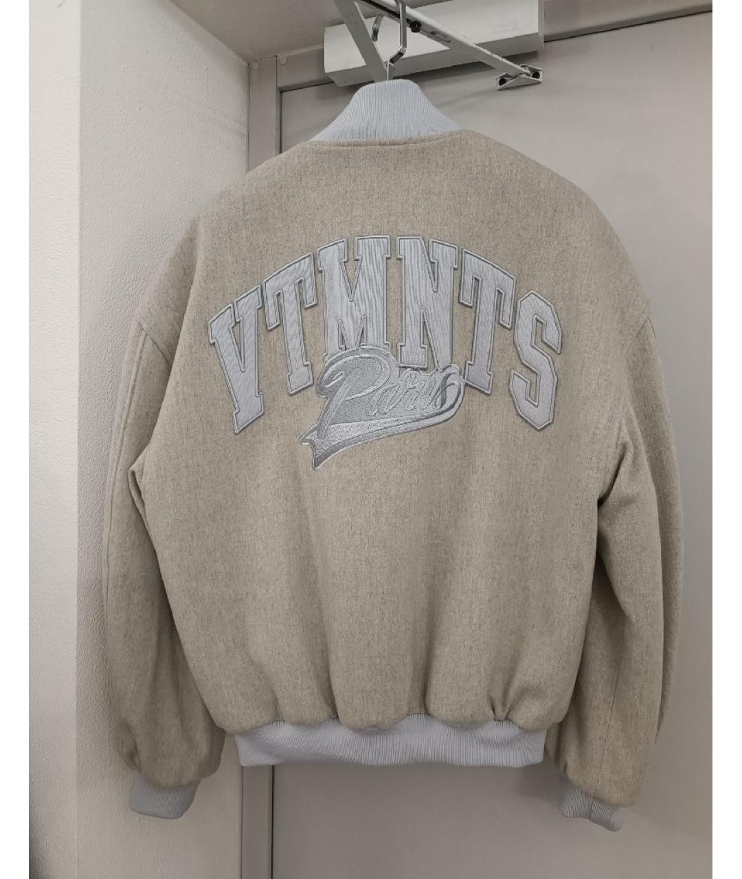 VETEMENTS Серая шерстяная куртка, фото 2