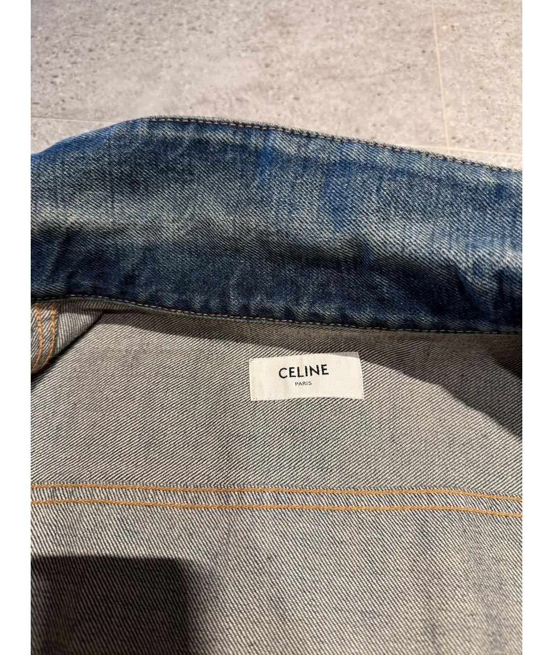 CELINE Синяя деним куртка, фото 3