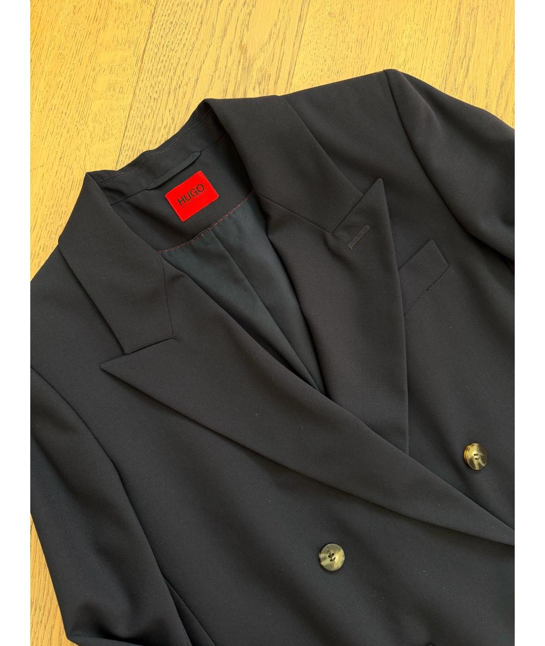 HUGO BOSS Синий шерстяной жакет/пиджак, фото 3