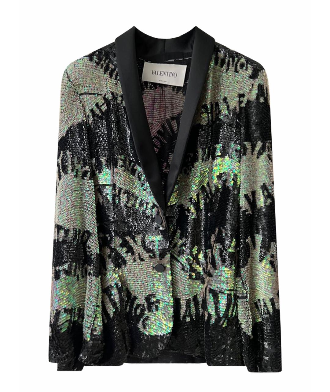 VALENTINO Серебрянный замшевый жакет/пиджак, фото 1