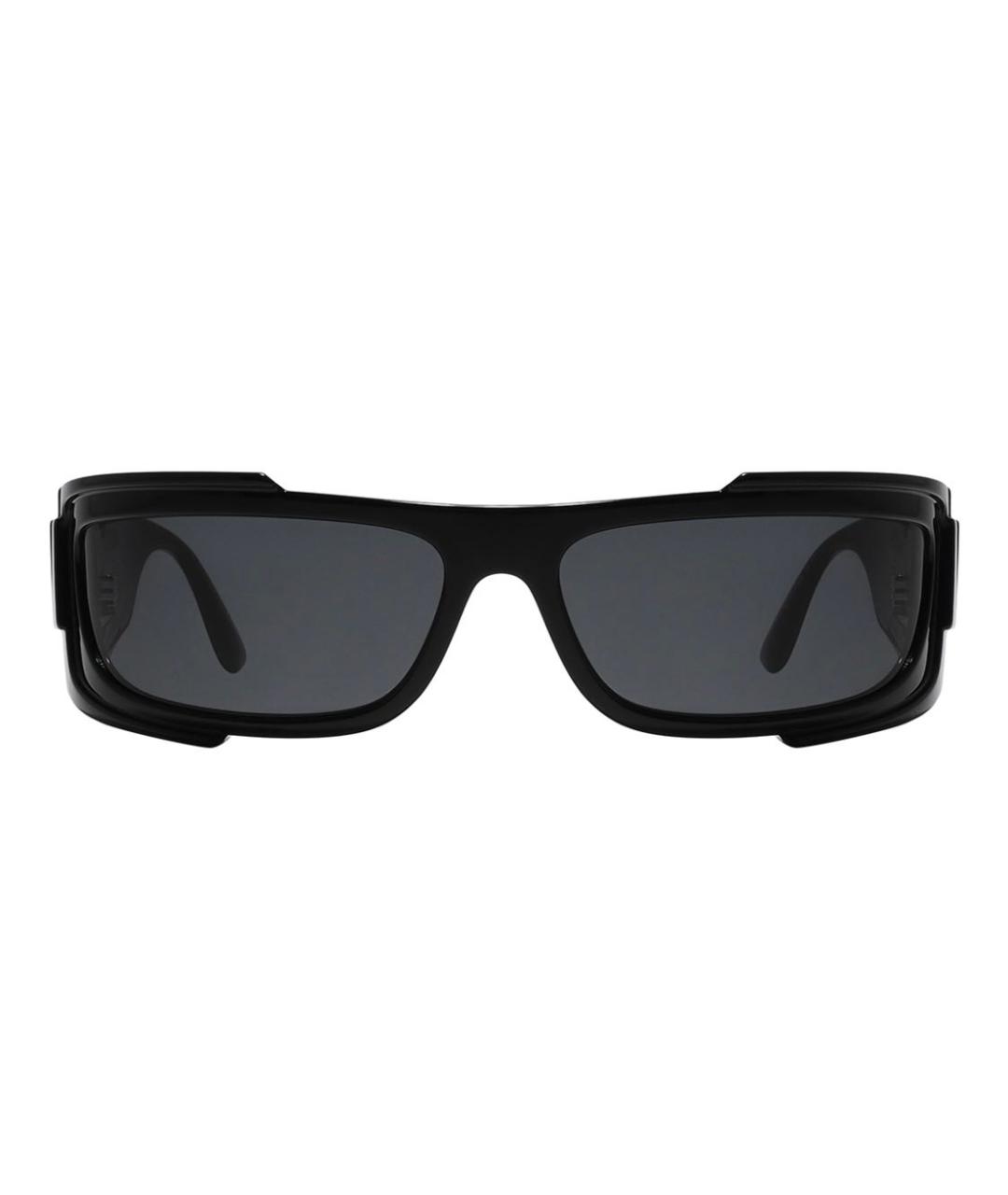 VERSACE Черные пластиковые солнцезащитные очки, фото 1