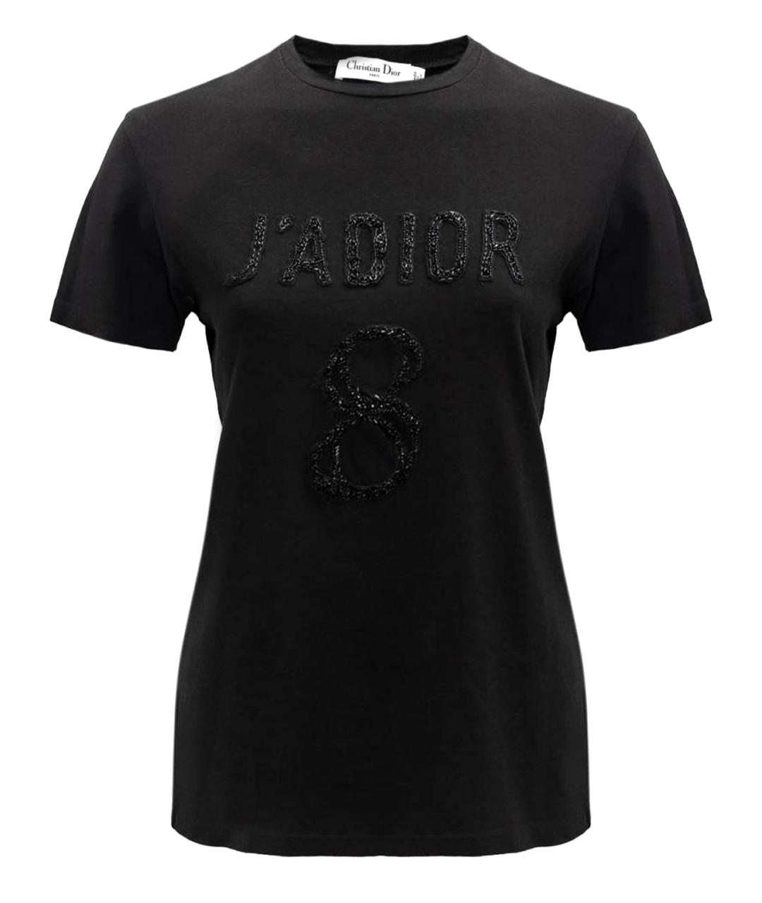 CHRISTIAN DIOR Черная хлопковая футболка, фото 1
